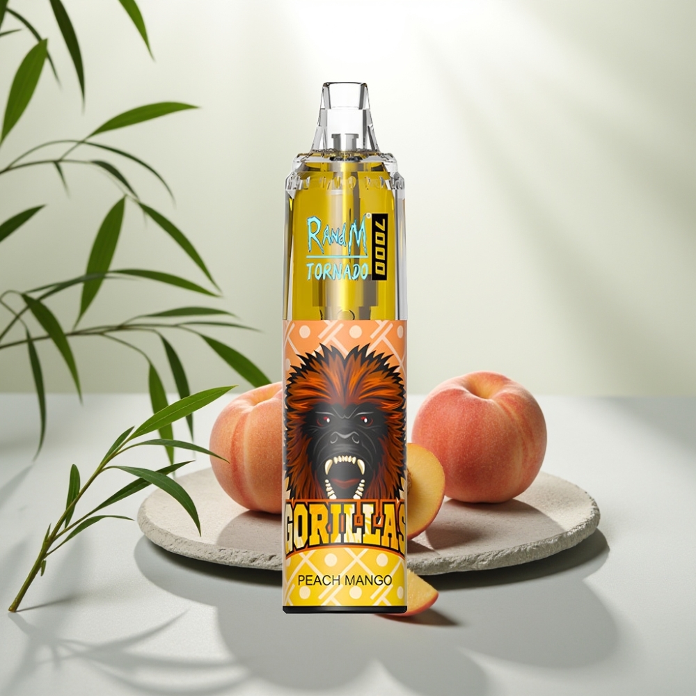 Fumot Tornado 7000 Pufuri, 14 ML, 850 MAH, Peach Mango, 5% Nicotine