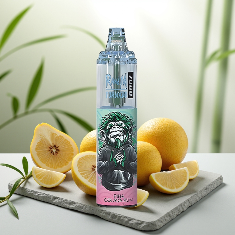 Fumot Tornado 7000 Pufuri Disposable Vape Pina Colada Rom, 14ML, 850MAH, Bobină Mesh