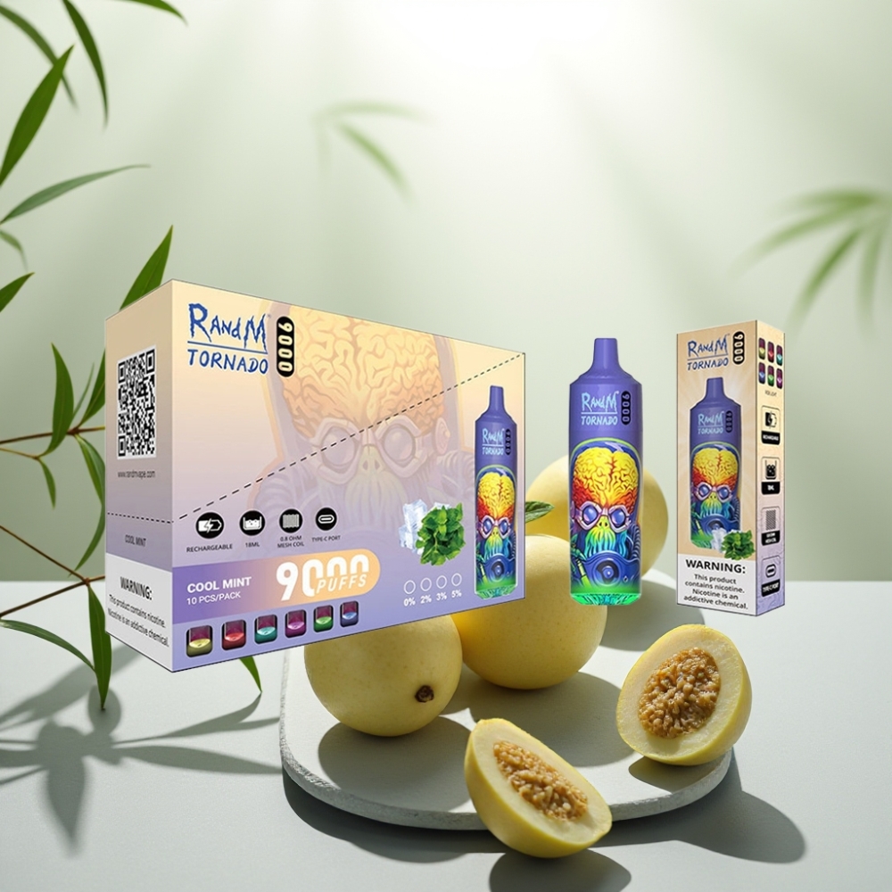 RandM Tornado 9000 Puffs 850mAh 18mL Mentă Răcoritoare