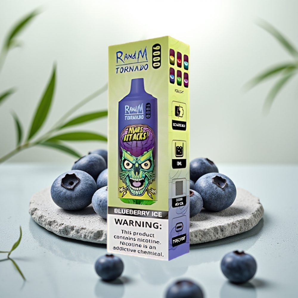 RandM Tornado 9000 Puffs Afine Gheață, 18 mL, 850 mAh, Display RGB