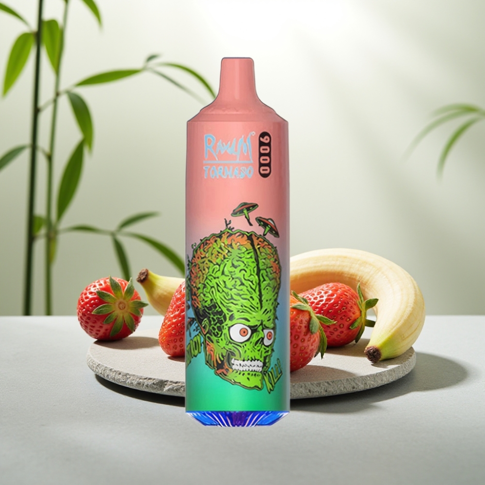 RandM Tornado 9000 Puffs Capsă Dispozabilă Căpșuni Banane 18mL 850mAh