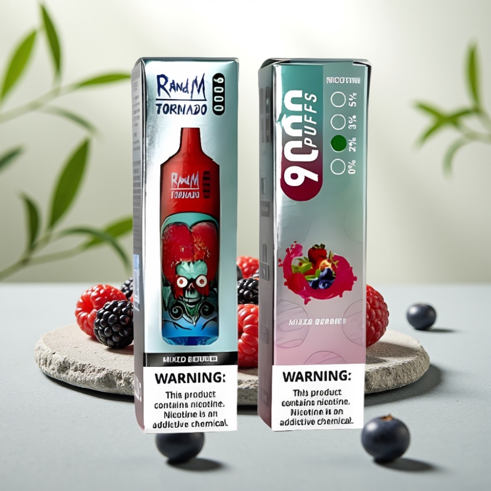 RandM Tornado 9000 Puffs Coșuri Mix de Fructe de Pădure, 18 mL, 850 mAh