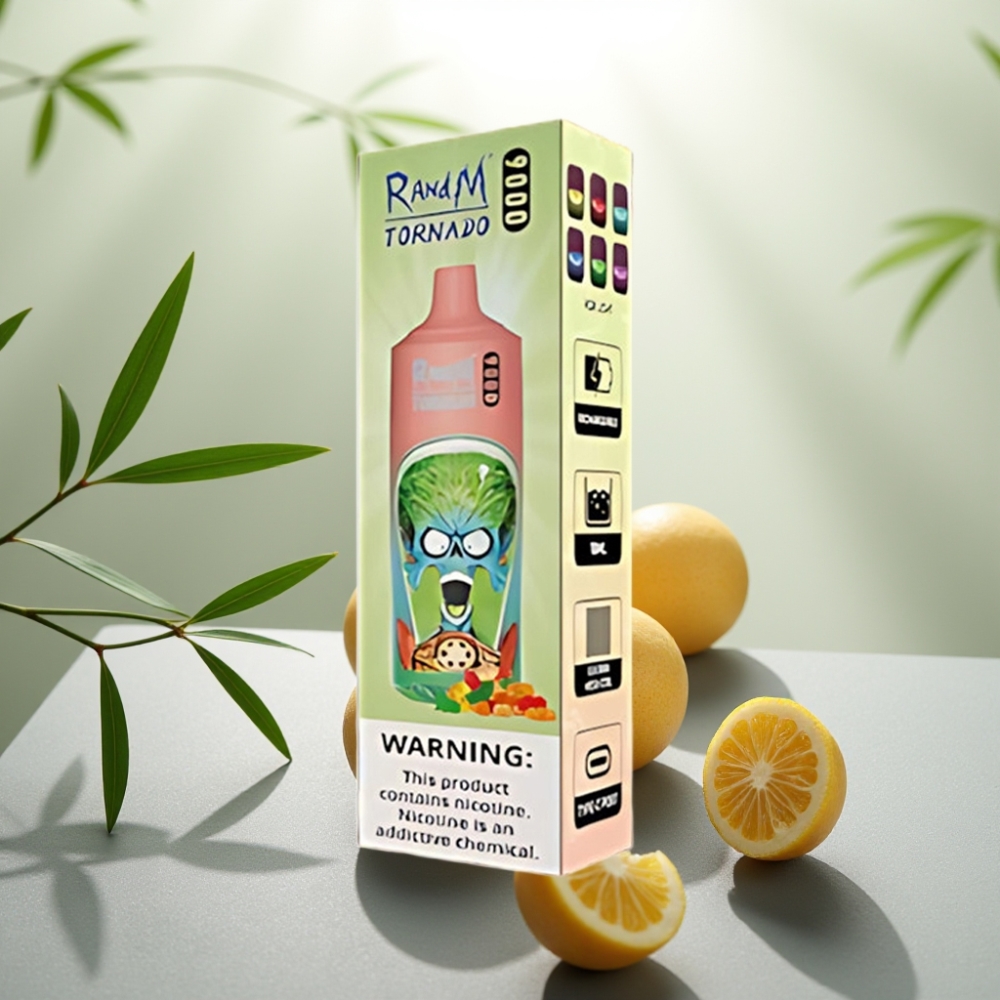 RandM Tornado 9000 Puffs Gummy Bear 850mAh 18mL Mesh Coil RGB Display