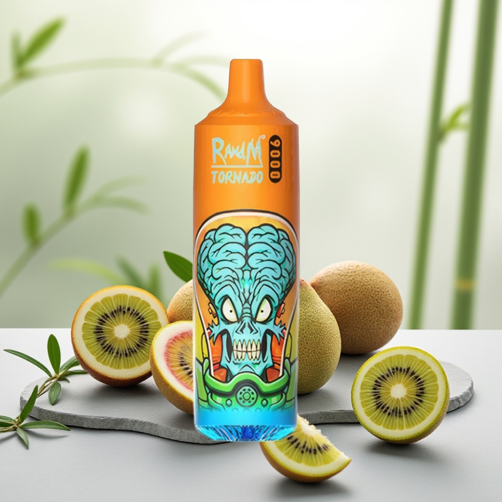 RandM Tornado 9000 Puffs Kiwi Fructul Pasiunii Guava, 18mL, 850mAh, Mesh Coil