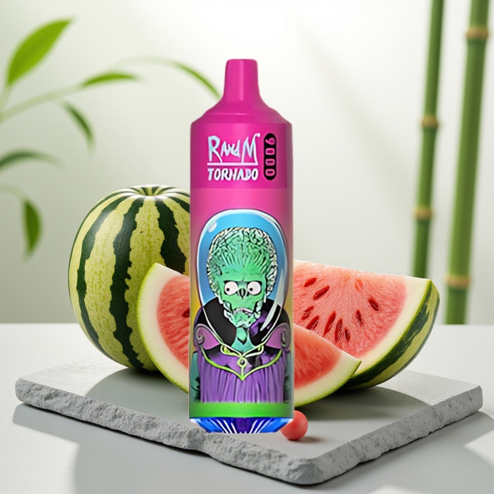 RandM Tornado 9000 Puffs Pufăi, 18 mL, Baterie 850 mAh, Aroma Pepene Gumă Balon
