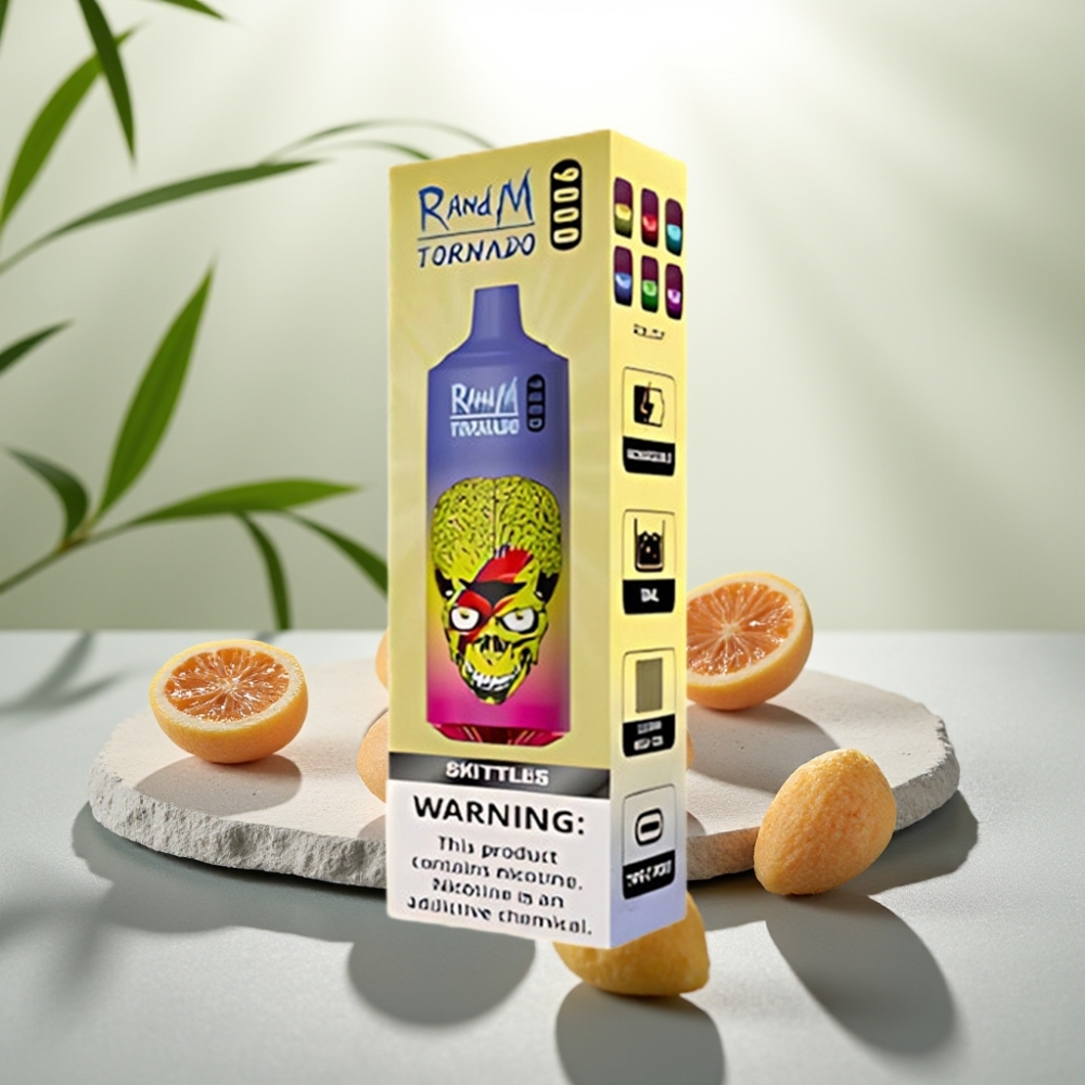 RandM Tornado 9000 Puffs Skittles 18mL 850mAh Mesh Coil RGB Display