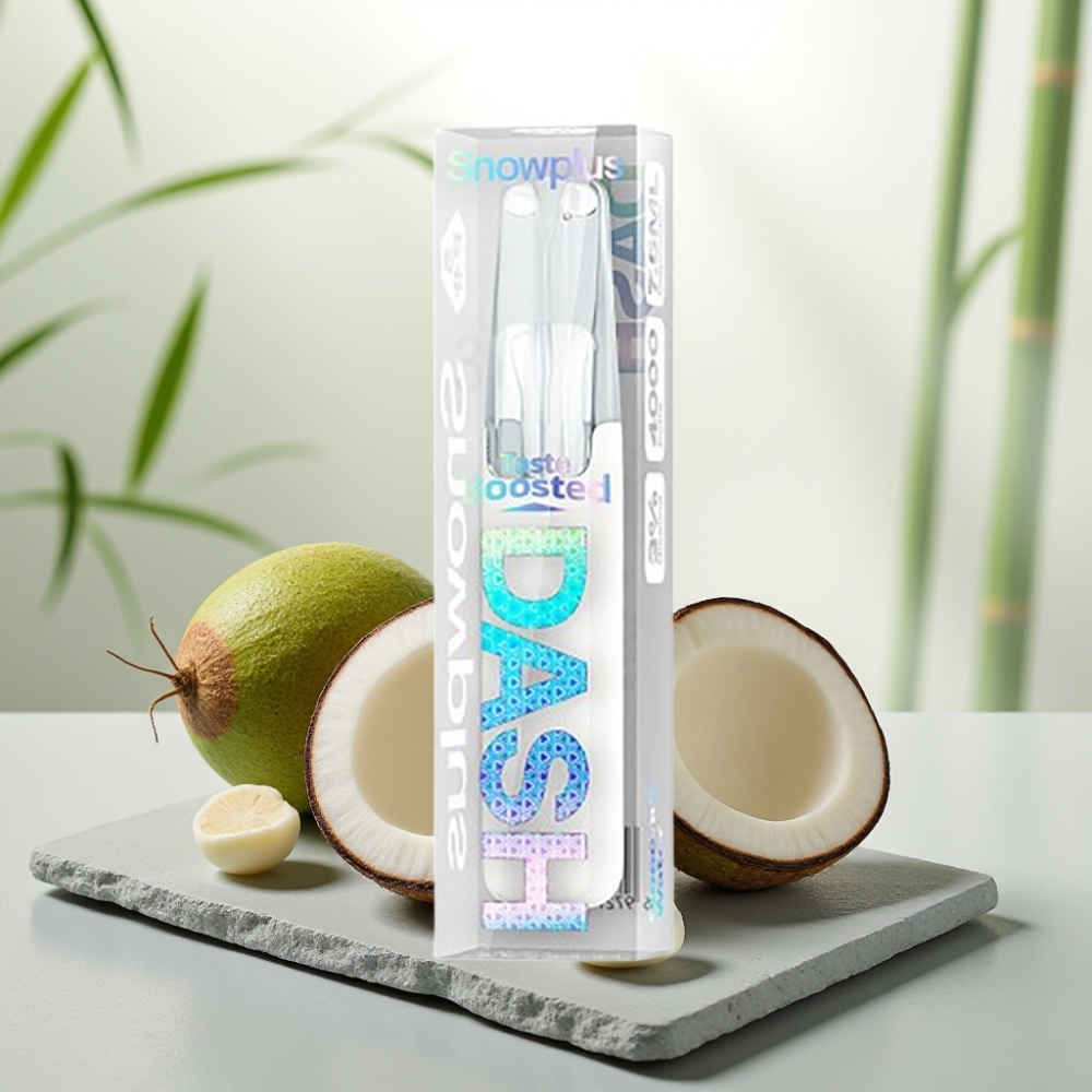 Snowplus Dash 4000 Puffs Dispozabil Aparat cu Apă de Nucă de Cocos, 7.5 ml, 4000 Puffuri