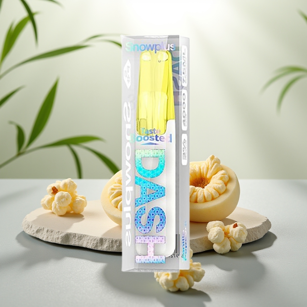 Snowplus Dash 4000 Puffs Dispozabil Vanilie Floriceală, 7.5 ml, 530 mAh