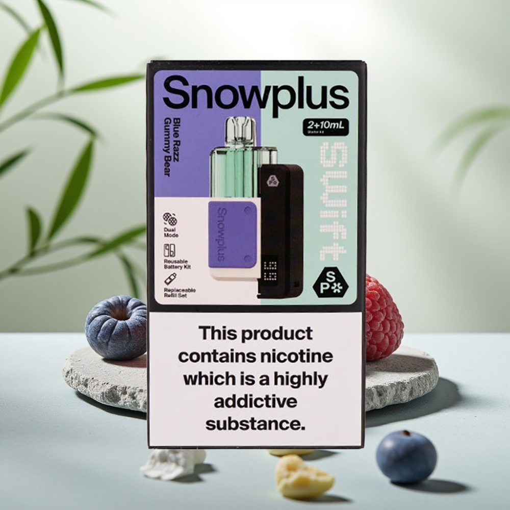 Snowplus Swift 5000 Puffs Prefilled Pod Kit Gummy Bear de Zmeură Albastră, 1000 mAh, 2+10 ml