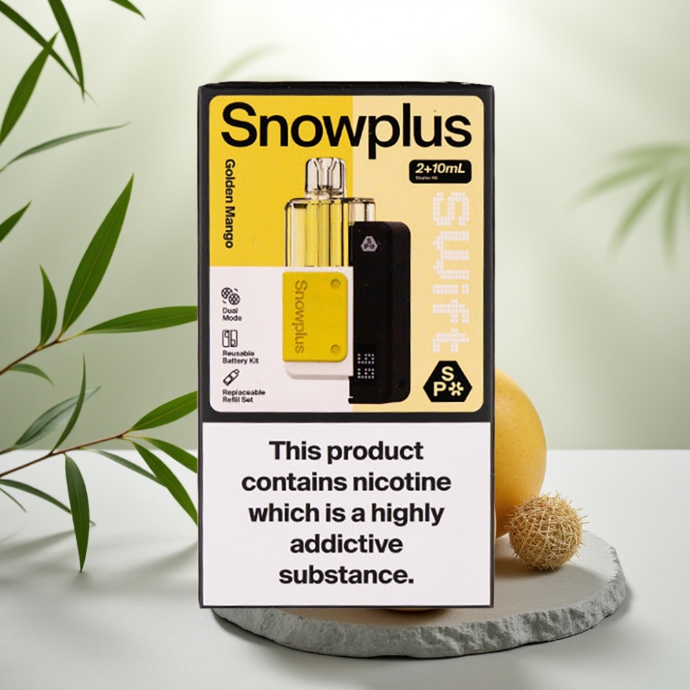 Snowplus Swift 5000 Puffs Prefilled Pod Kit Mango Auriu, 1000 mAh, 2+10 ml, 2% Nicotină